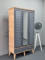 MEGA 3 KAPAKLI ANTRASİT GARDIROP