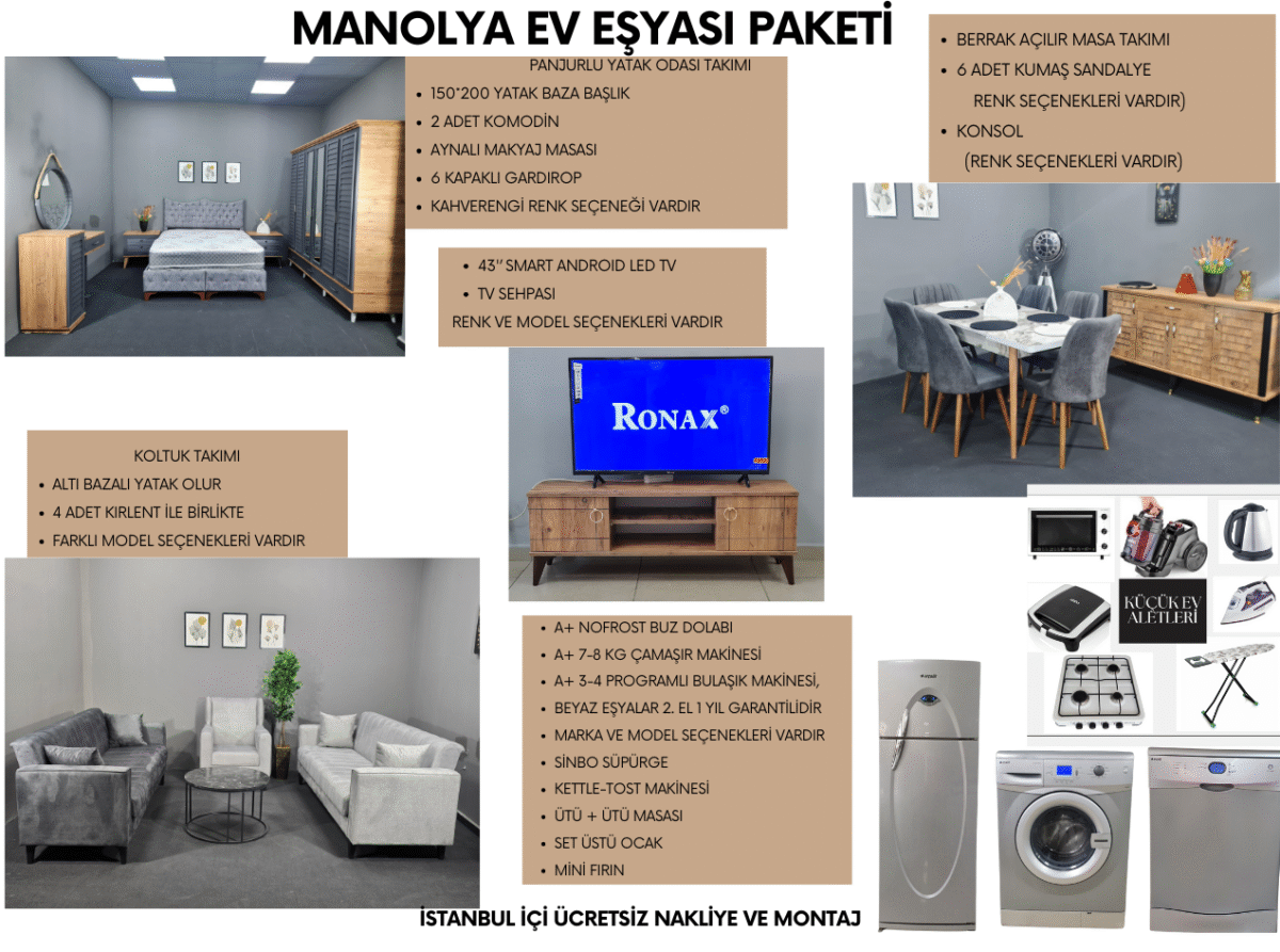 MANOLYA TOPLU EV EŞYASI PAKETİ - Görsel 2