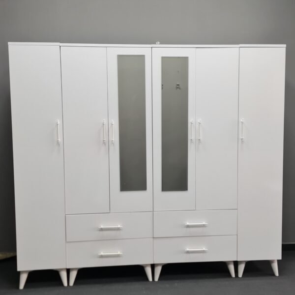 SİTİL WHITE 6 KAPAKLI AYNALI DOLAP
