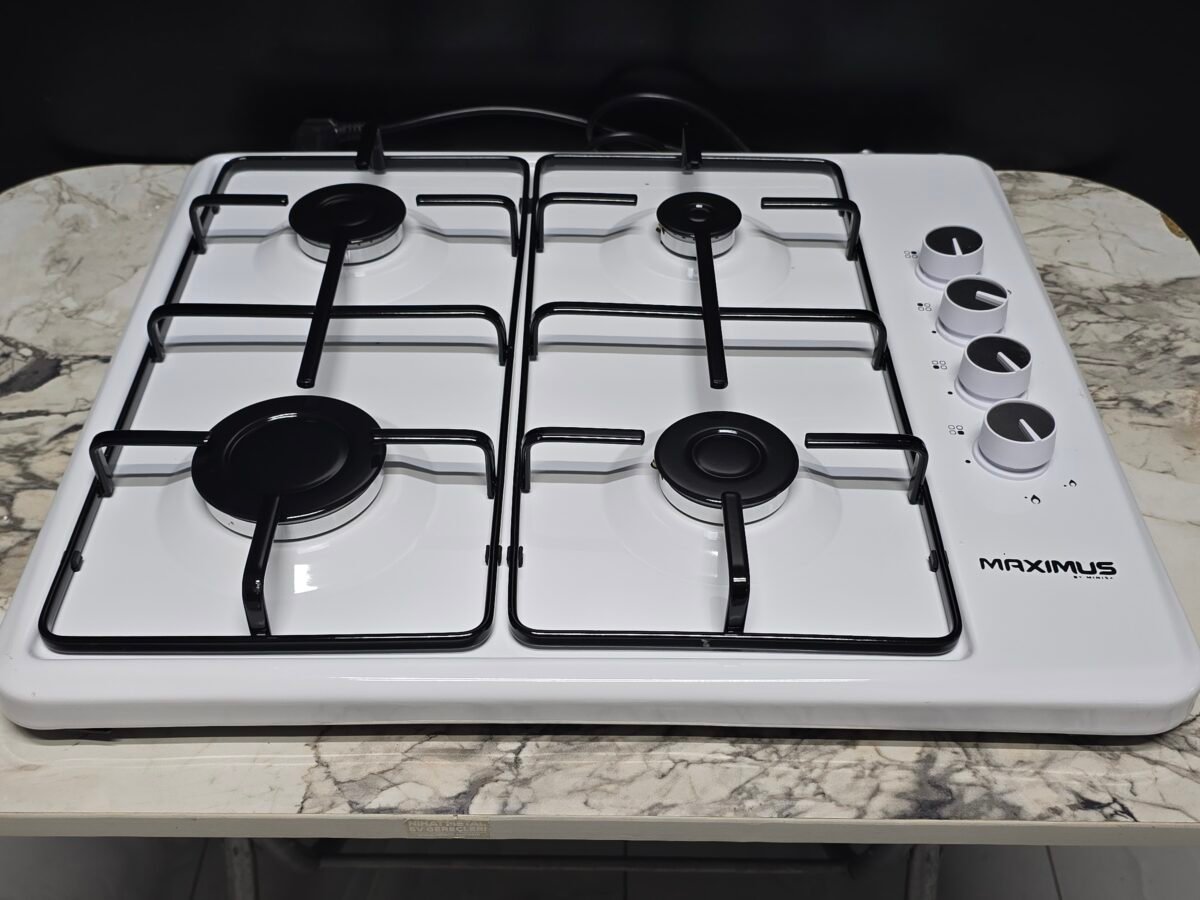 MAXIMUS BEYAZ ÇAKMAKLI GAZ EMNİYETLİ SET ÜSTÜ OCAK - Görsel 1
