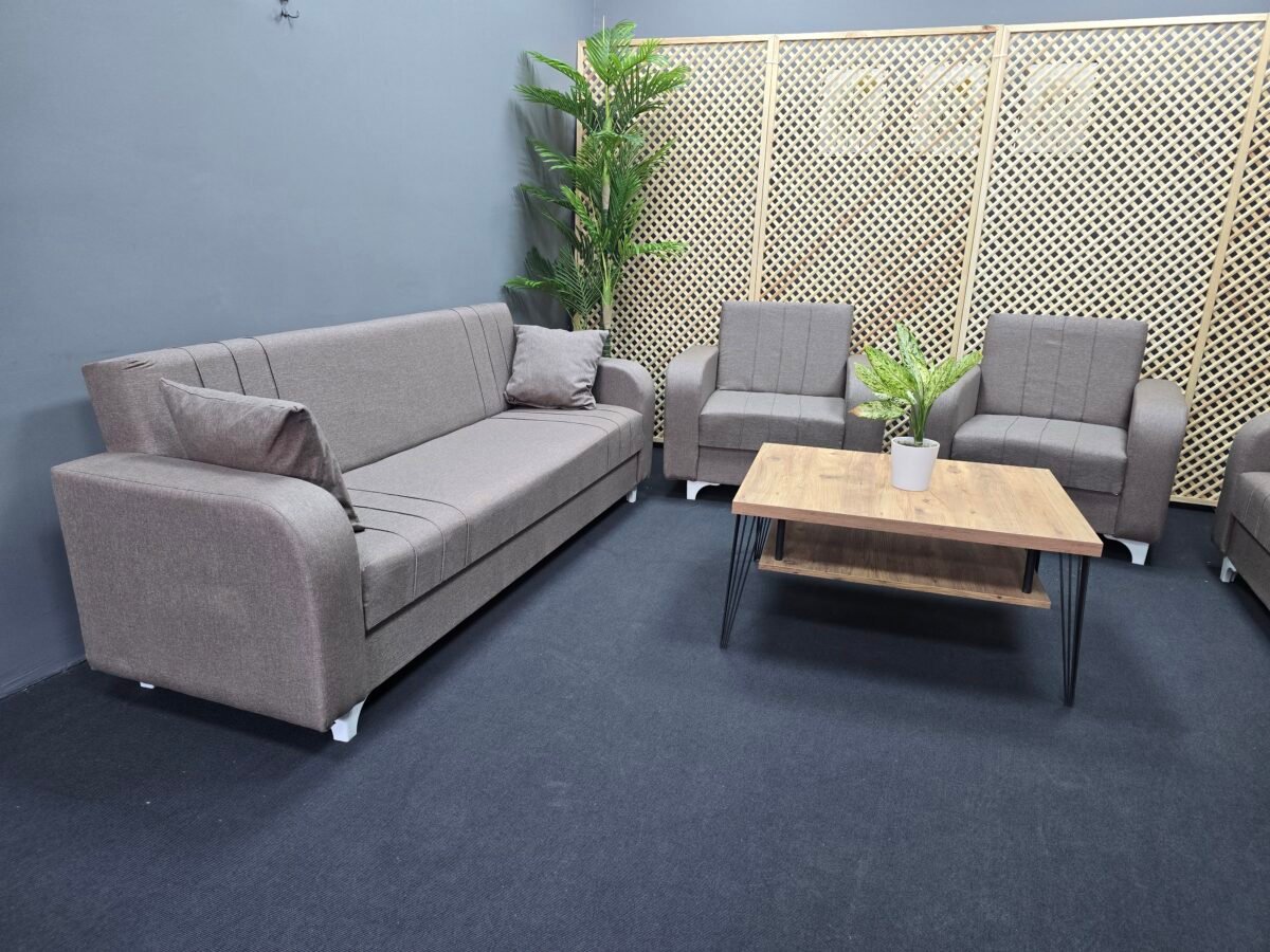 ZEYNEP KAHVERENGİ 3+3+1+1 KOLTUK TAKIMI - Görsel 3