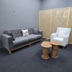 BOHEM 3+3+1 GRİ BEYAZ KOLTUK TAKIMI - Görsel 3