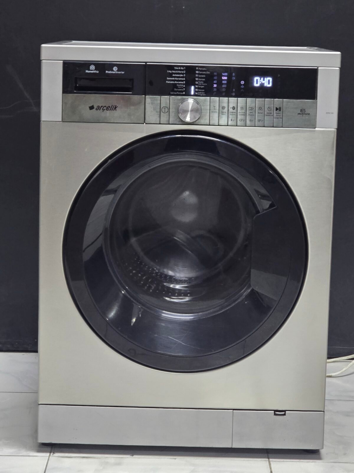 ARÇELİK A+++ GRİ PIYANO SERİ 8 KG 1400 DEVİR-5 KG KURUTMA - Görsel 1
