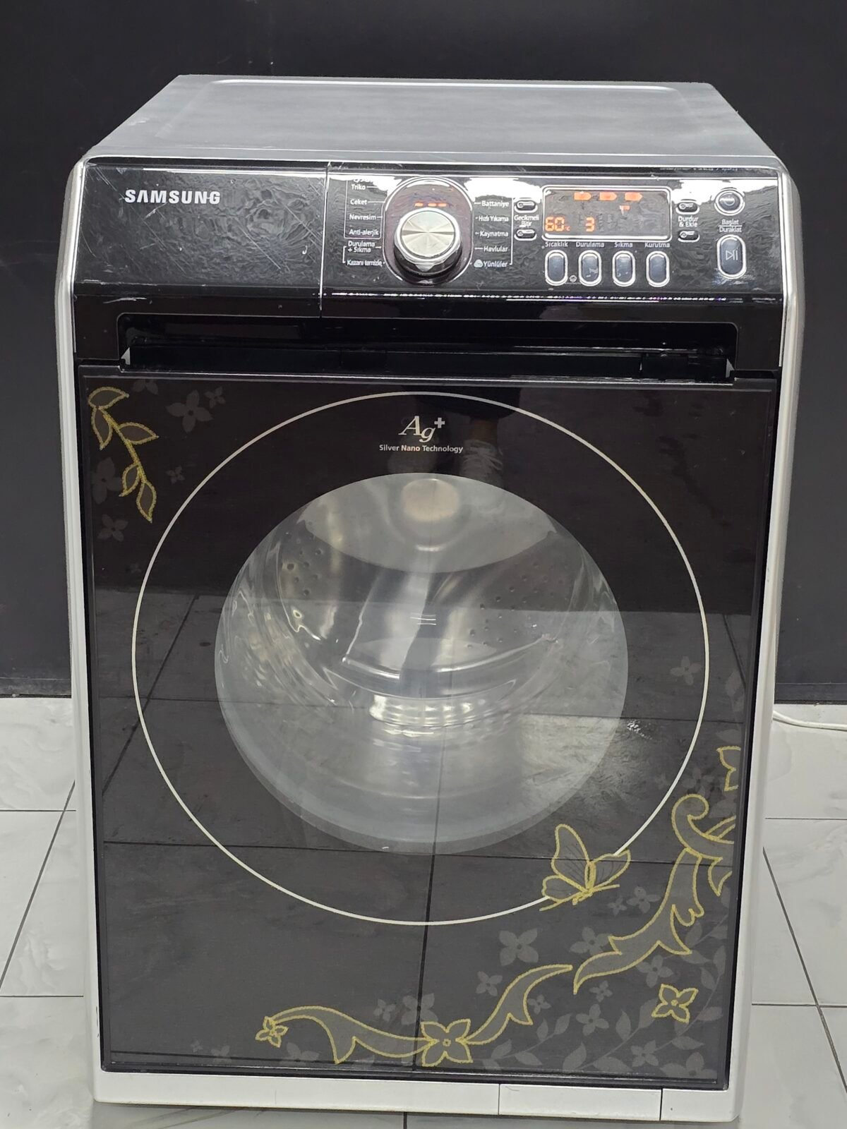 SAMSUNG XXL SİYAH 12 KG YIKAMA,6 KG KURUTMA 1200 DEVİR - Görsel 1