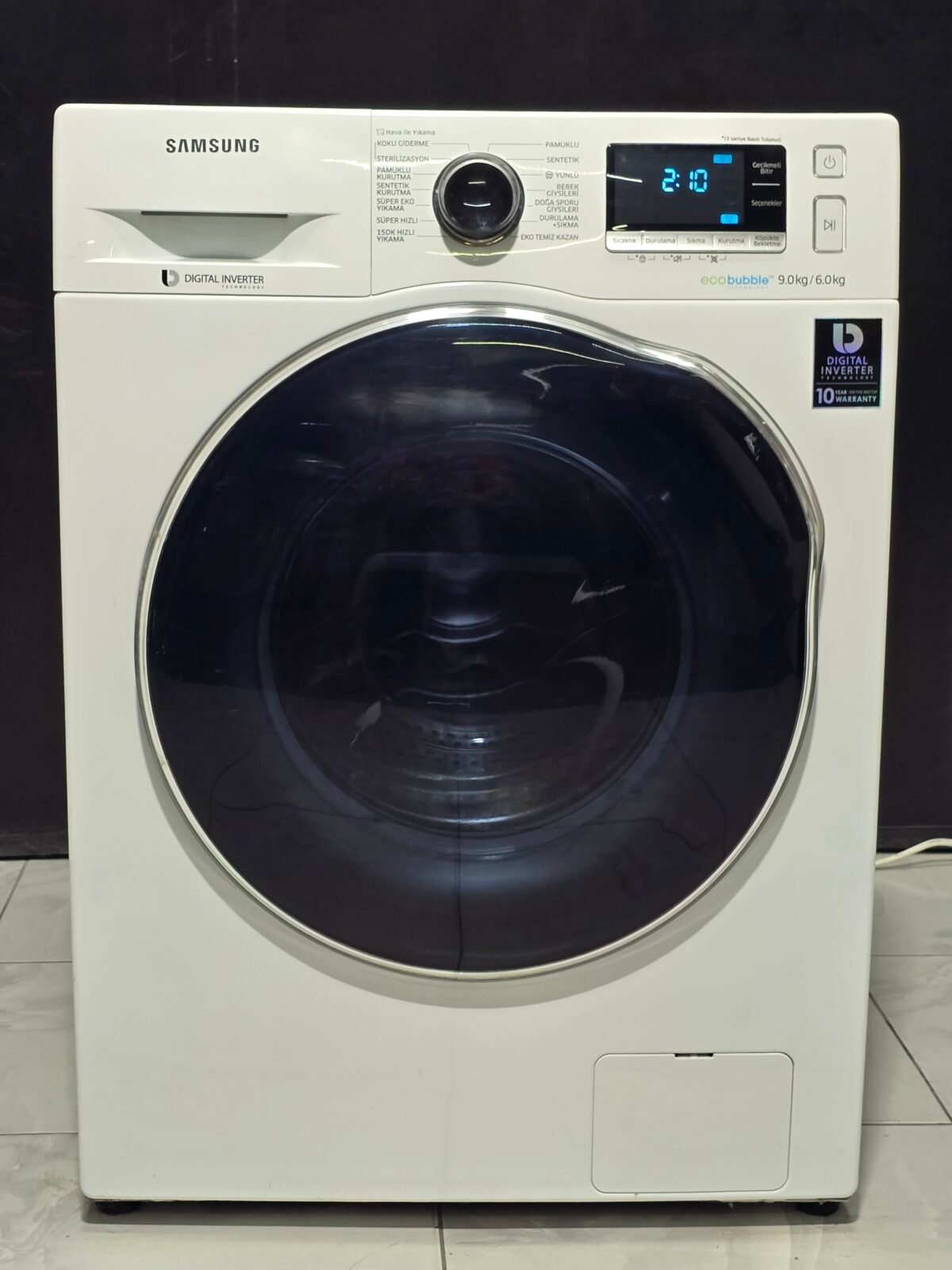 SAMSUNG A+++ CO BUBBLE 9 KG 1400 DEVİR-6 KG KURUTMA - Görsel 1