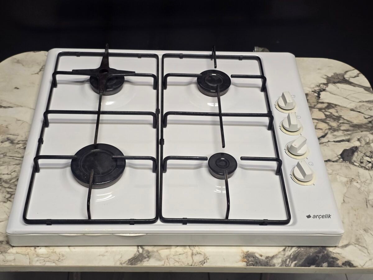 ARÇELİK BEYAZ SOLO ÇAKMAKLI GAZ EMNİYETLİ SET ÜSTÜ OCAK - Görsel 1