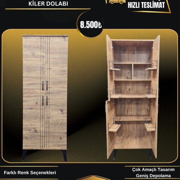 ATLANTIC ÇAM ÇOK AMAÇLI 2 KAPAKLI KİLER DOLABI