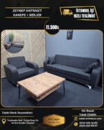 ZEYNEP ANTRASİT KANEPE+BERJER
