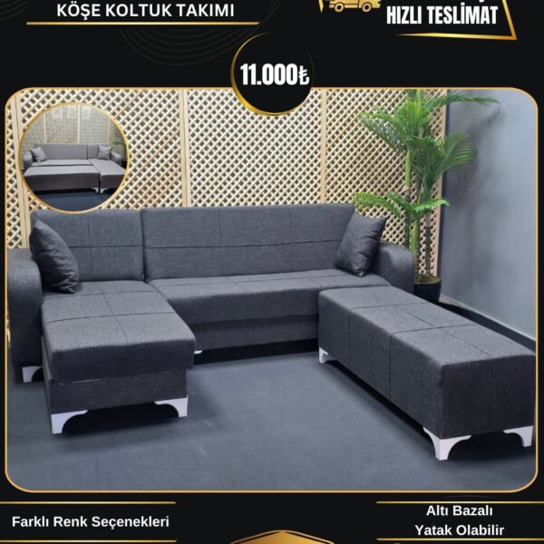 ZEYNEP ANTRASİT KÖŞE KOLTUK TAKIMI