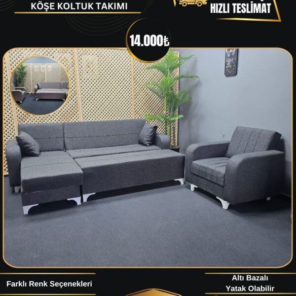 ZEYNEP ANTRASİT KÖŞE KOLTUK+BERJER TAKIMI