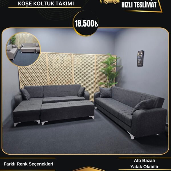 ZEYNEP ANTRASİT KÖŞE+KANEPE