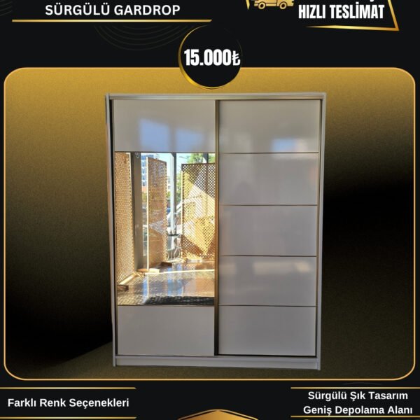 LAVİN WHITE SÜRGÜLÜ GARDIROP