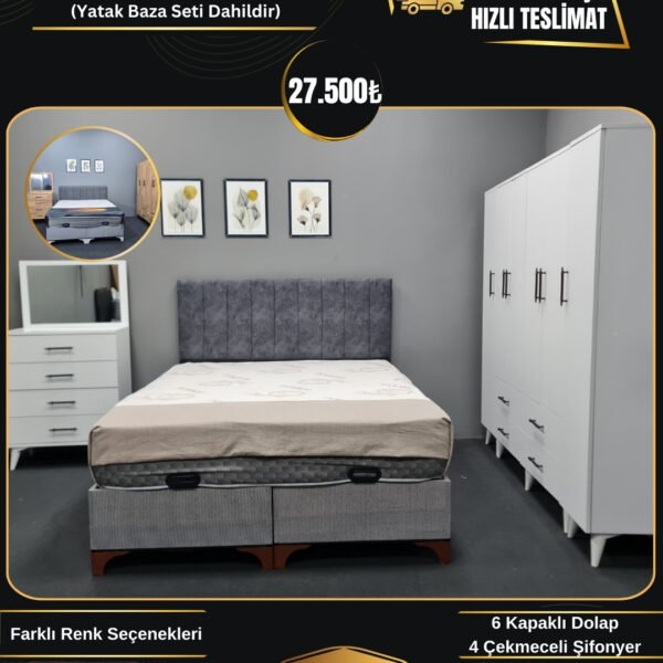 MİLAD WHITE YATAK ODASI TAKIMI