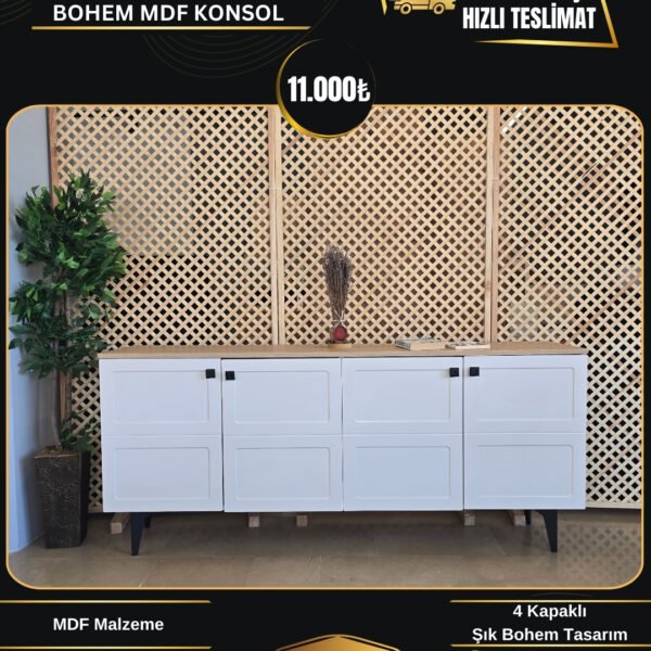 BÜYÜK BOY MDF BOHEM KONSOL