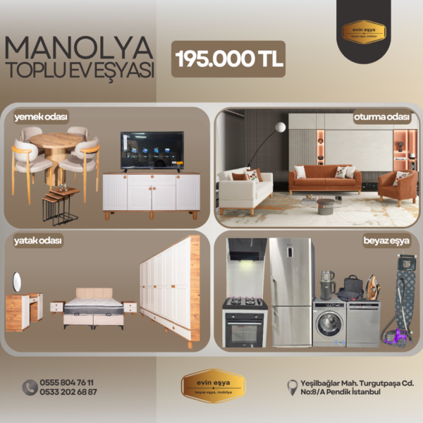MANOLYA TOPLU EV EŞYASI PAKETİ