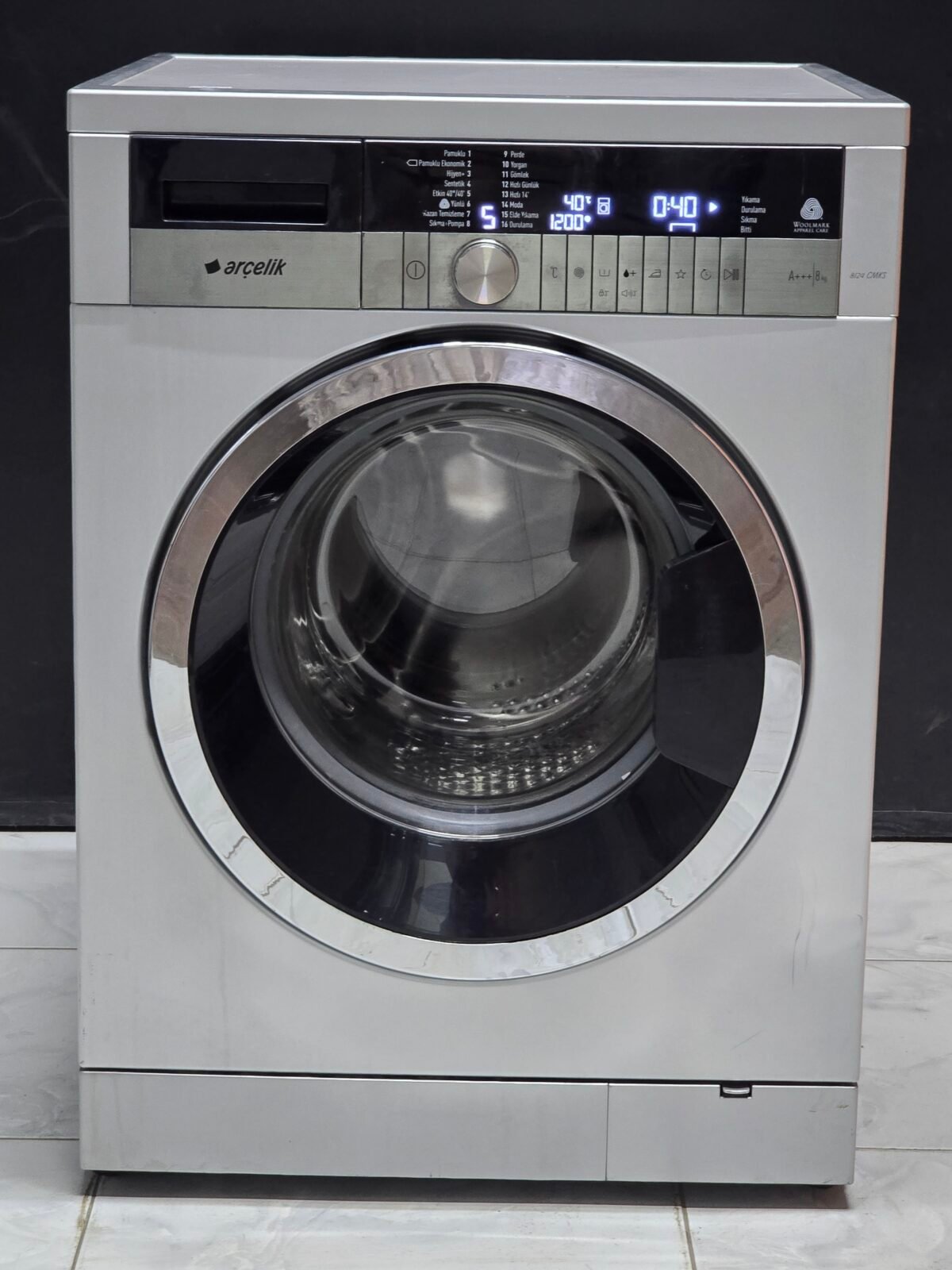 ARÇELİK A+++ GRI PIYANO SERİ 8 KG 1200 DEVİR - Görsel 1