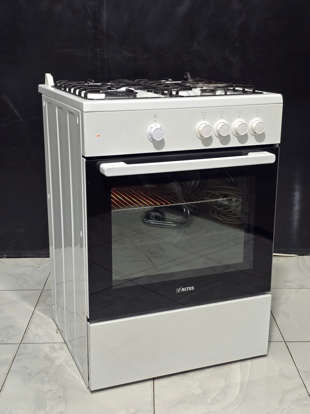 Altus Tam Boy Çakmaklı Gaz Emniyetli Ocaklı Fırın - Görsel 5