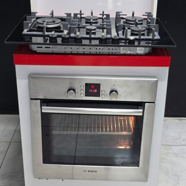 Bosch A+ Inox Ankastre 5 Gözlü Ocak + Turbo Fanlı Fırın