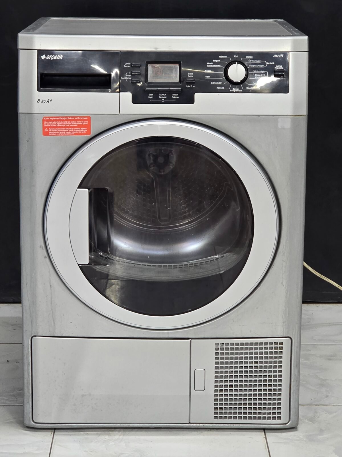 Arçelik A++ Gri 8 KG Isı Pompalı Kurutma Makinesi - Görsel 1