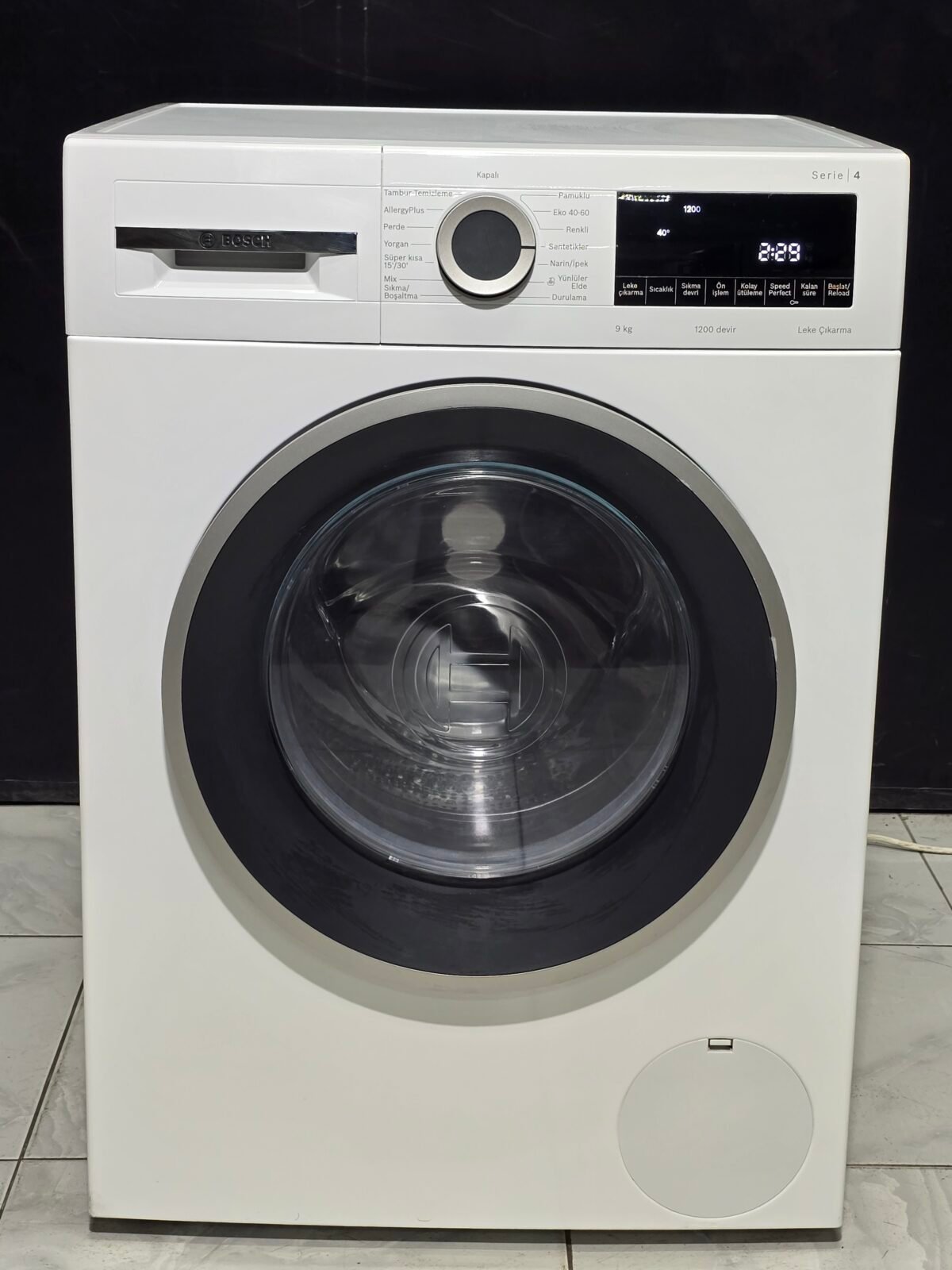 BOSCH SERİ 4 MODEL A+++ 9 KG 1200 DEVİR - Görsel 1