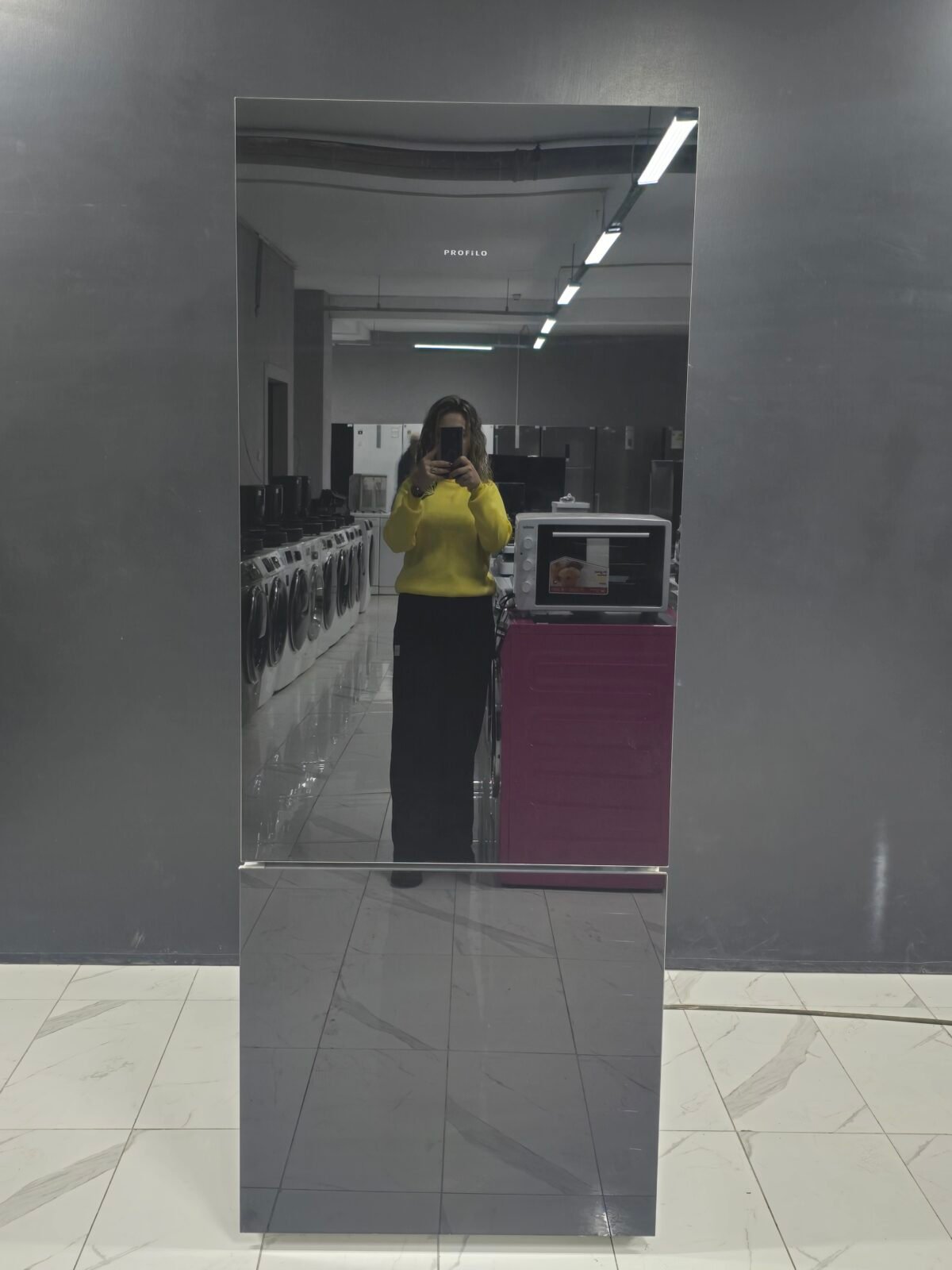 PROFİLO A+ 505 LT SİYAH CAM YÜZEY KOMBİ TİPİ - Görsel 1