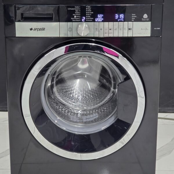 ARÇELİK A+++ SİYAH PIYANO SERİ 8 KG 12000 DEVİR