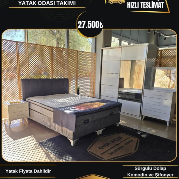 ALYANS WHITE SÜRGÜLÜ YATAK ODASI TAKIMI