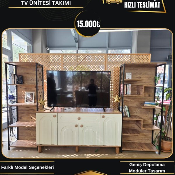 BOHEM ÇAM TV ÜNİTESİ TAKIMI