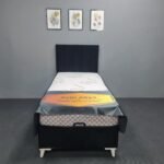 MAYA SİYAH 90X190 YATAK BAZA BAŞLIK - Görsel 2