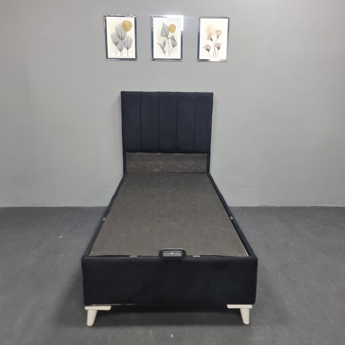 MAYA SİYAH 90X190 YATAK BAZA BAŞLIK - Görsel 4