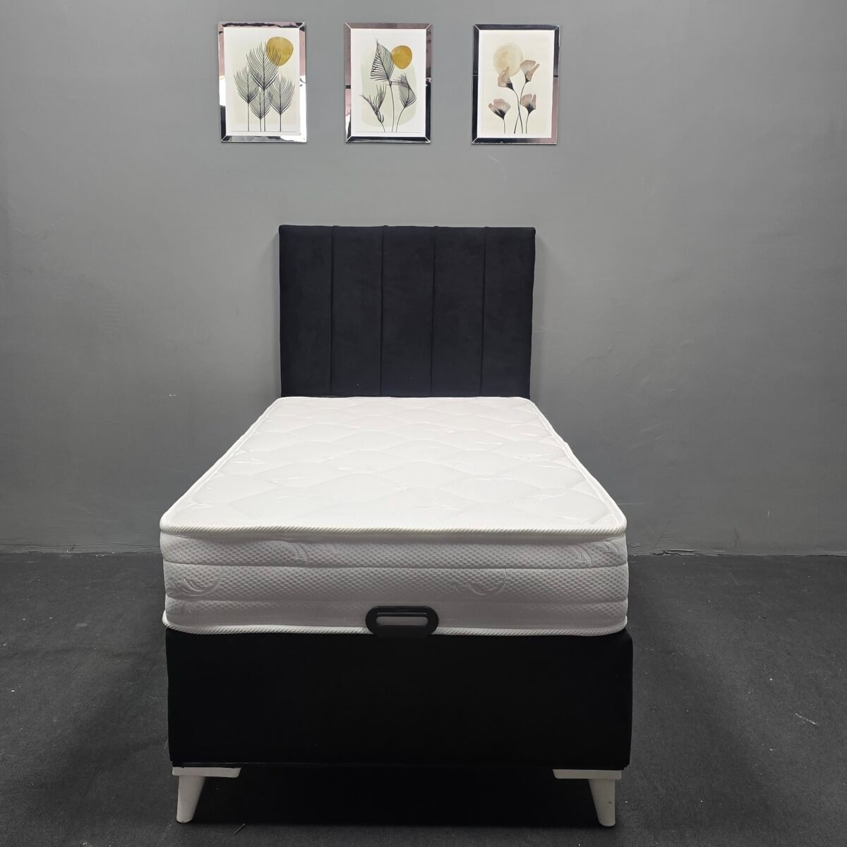 SAFİR SİYAH 90-190 YATAK BAZA BAŞLIK - Görsel 2