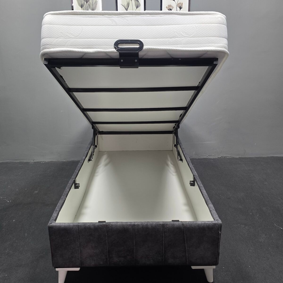 SAFİR GRİ 90-190 YATAK BAZA BAŞLIK - Görsel 3