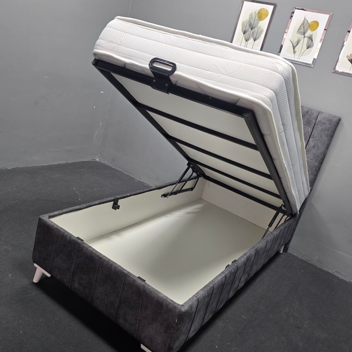 SAFİR GRİ 90-190 YATAK BAZA BAŞLIK - Görsel 4