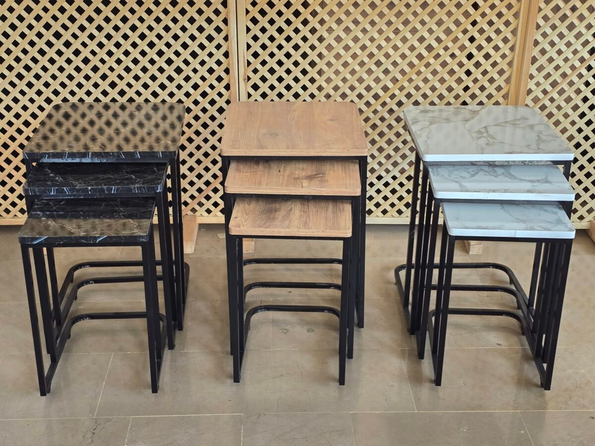 KARE 3 LÜ ZİGON SEHPA - Görsel 2