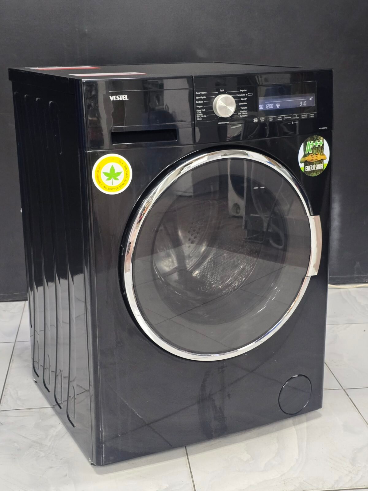 VESTEL A+++ SİYAH 9 KG 1200 DEVİR - Görsel 3