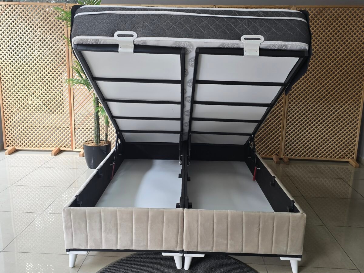 LUNA KREM 160-200 YATAK BAZA BAŞLIK SETİ - Görsel 4