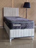 EVİN KREM 90-190 YATAK BAZA BAŞLIK SETİ - Görsel 2