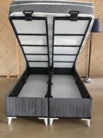 LUNA GRİ 120-200 YATAK BAZA BAŞLIK SETİ - Görsel 3