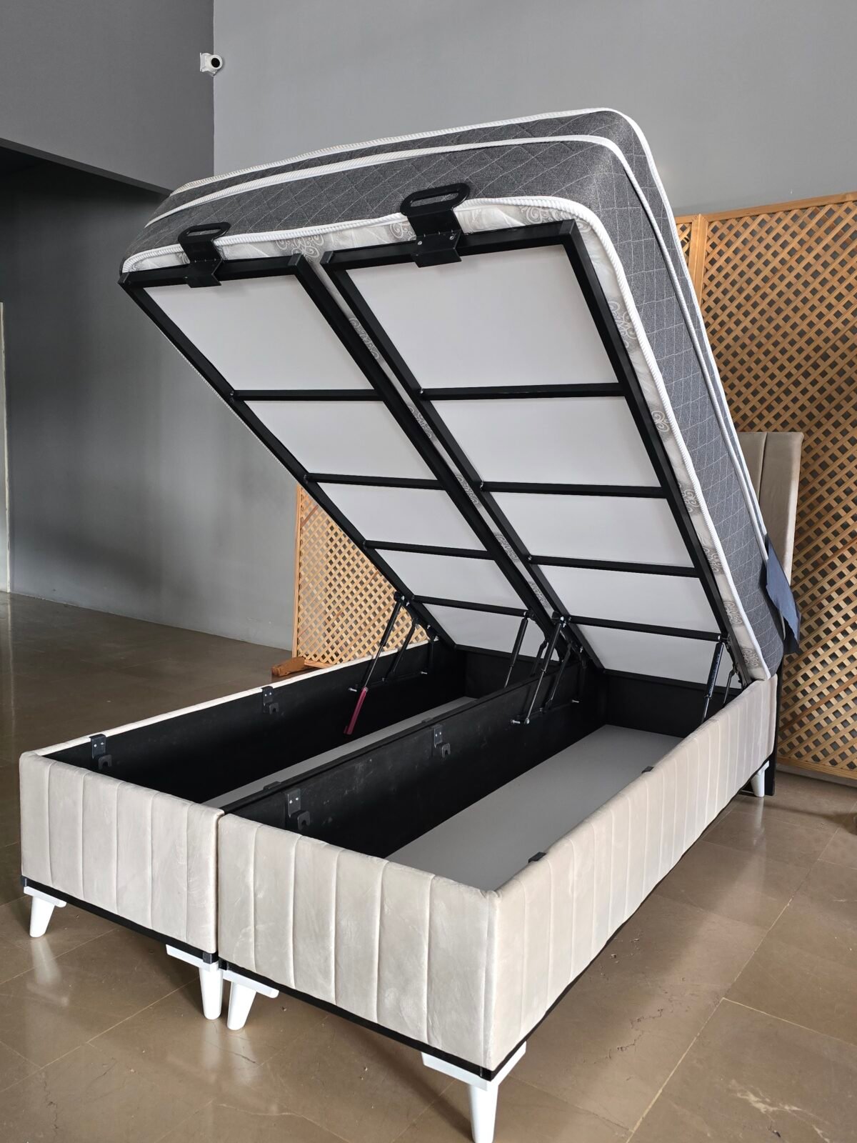 LUNA KREM 120-200 YATAK BAZA BAŞLIK SETİ - Görsel 4