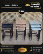 KARE 3 LÜ ZİGON SEHPA
