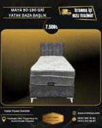 MAYA 90-190 GRİ YATAK BAZA BAŞLIK