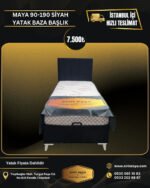MAYA SİYAH 90X190 YATAK BAZA BAŞLIK