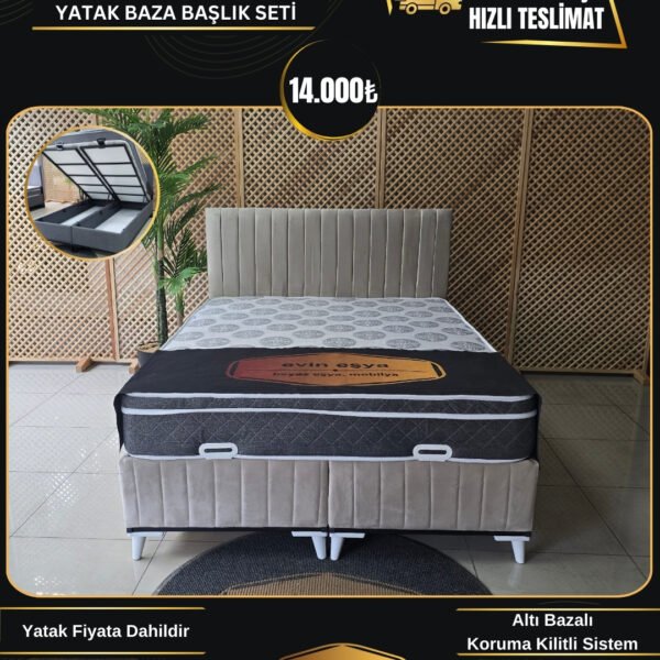 OSLO KREM 160-200 YATAK BAZA BAŞLIK SETİ