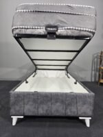 MAYA 90-190 GRİ YATAK BAZA BAŞLIK - Görsel 4