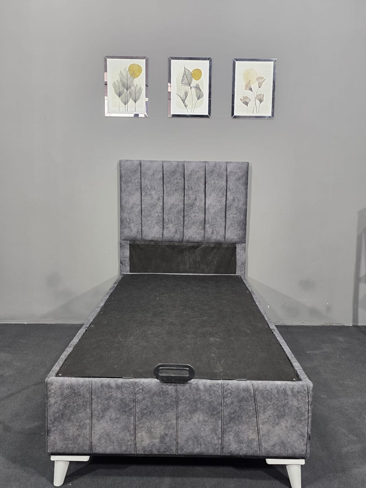 MAYA 90-190 GRİ YATAK BAZA BAŞLIK - Görsel 3