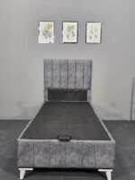 MAYA 90-190 GRİ YATAK BAZA BAŞLIK - Görsel 3