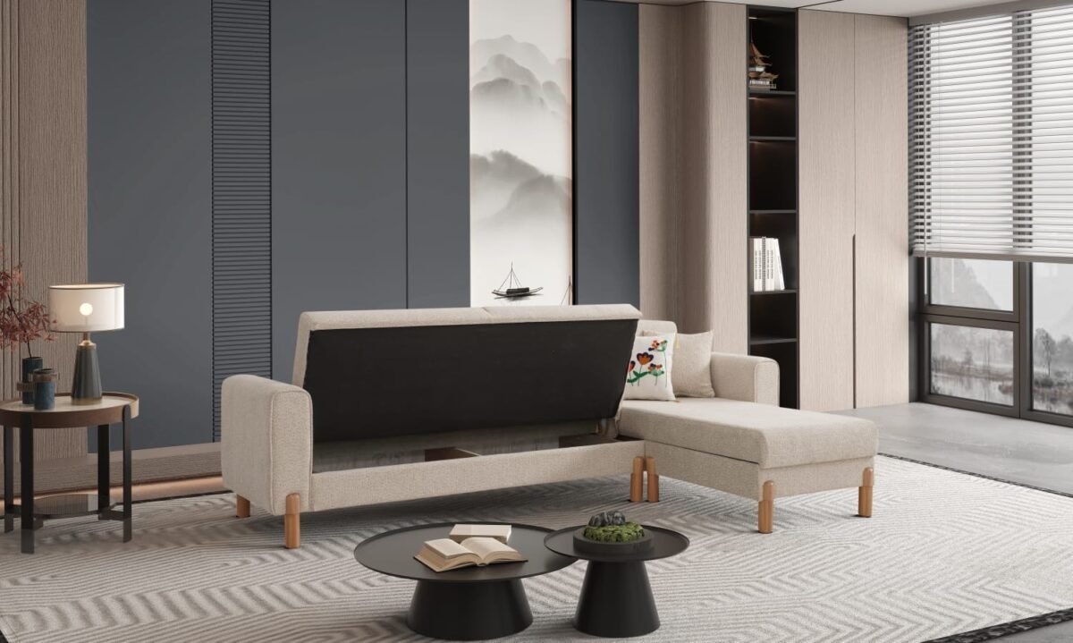 BOHEM PUFFY KUMAŞ KREM KÖŞE KOLTUK - Görsel 3