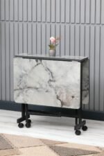 TEKERLEKLİ KATLANIR MASA - Görsel 3