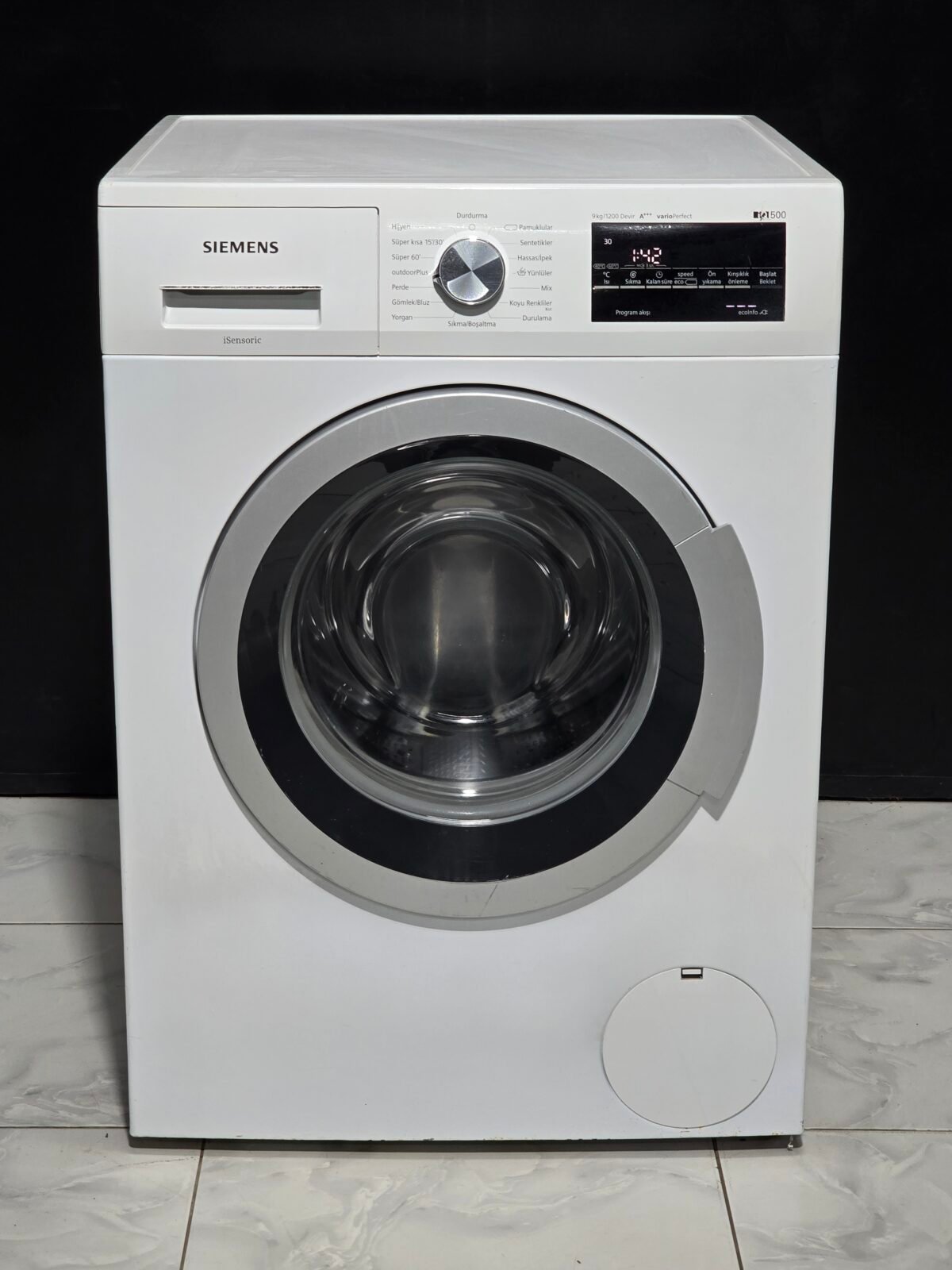 SIEMENS A+++ IQ SERİ 9 KG 1200 DEVİR ÇAMAŞIR MAKİNESİ - Görsel 1