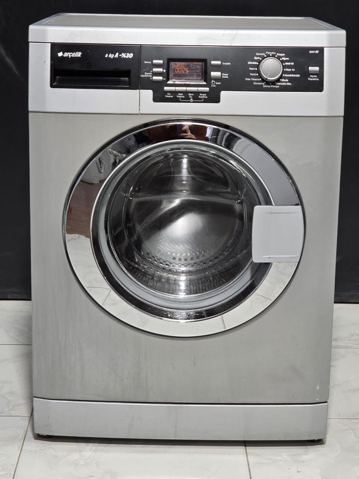 ARÇELİK A+++ GRİ 8 KG 1200 DEVİR ÇAMAŞIR MAKİNESİ - Görsel 1